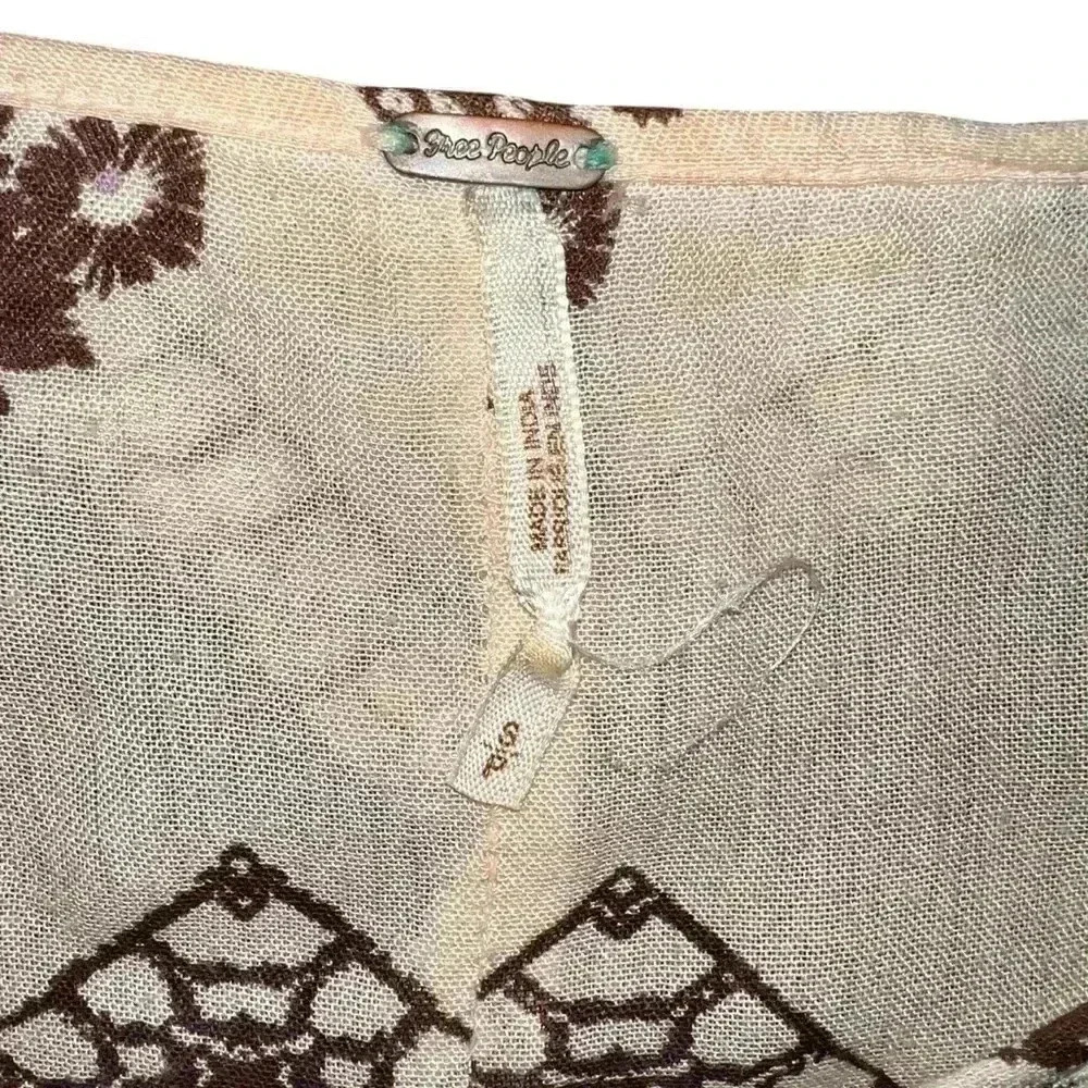 Free People From Your Heart mini long sleeve rayon dress size small - Picture 4 of 8